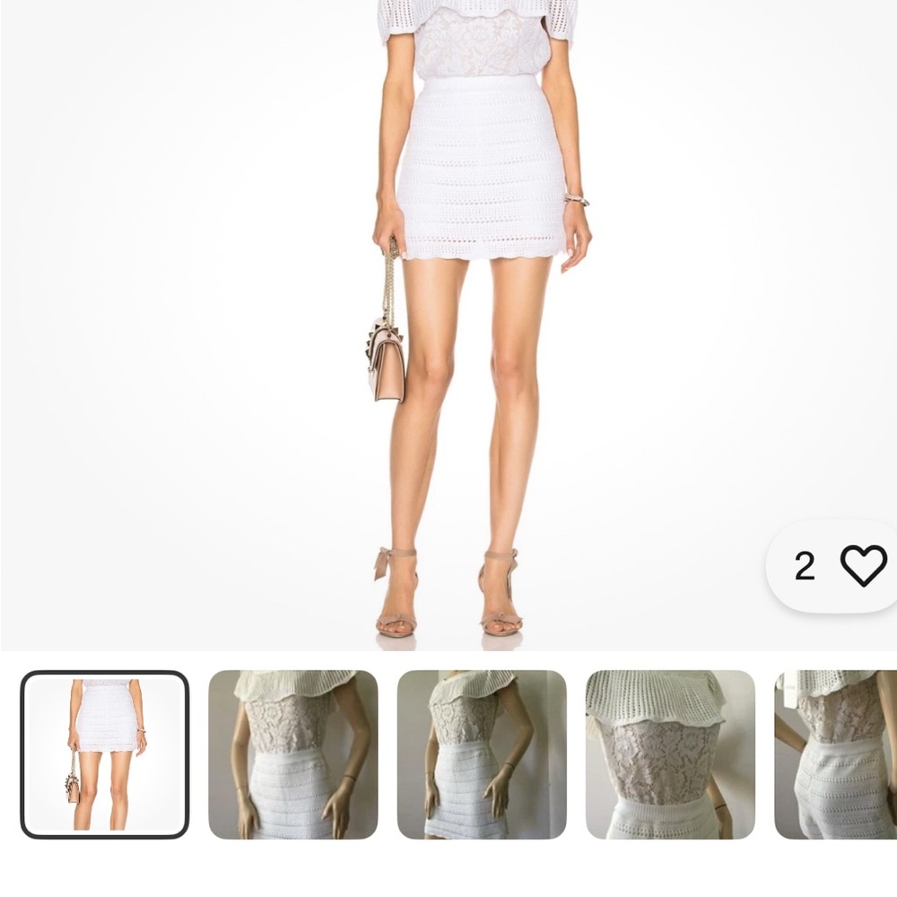 Valentino White Mini Skirt